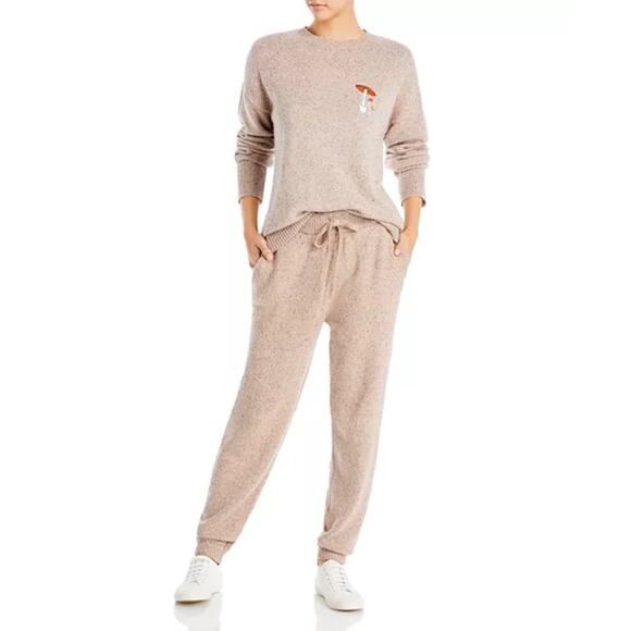 Bloomingdales The Bright Side Mushroom Patch Sweater and Jogger Pants - Picture 1 of 14